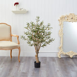 3.5’ Artificial Olive Tree with Lush Design