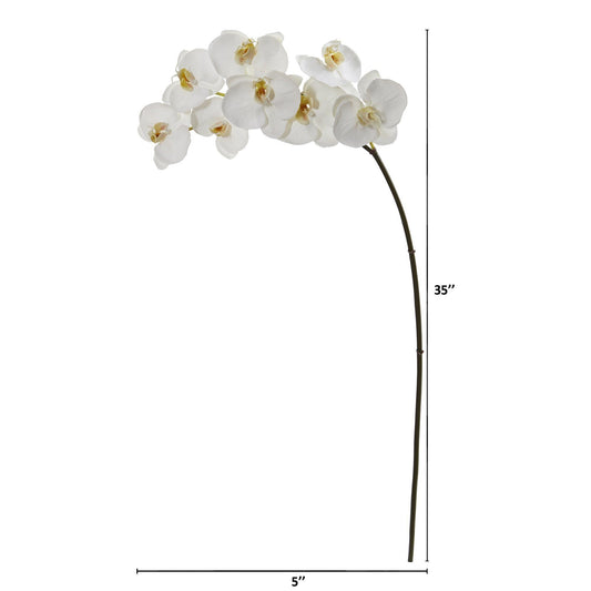 35” Phalaenopsis Orchid Artificial Flower (Set of 6)