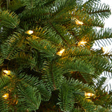 3.5’ South Carolina Spruce Artificial Christmas Tree with 100 White Warm Light and 458 Bendable Branches in Iron Colored Urn