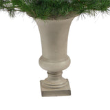 3.5’ Yukon Mixed Pine Artificial Christmas Tree with 213 Bendable Branches in Sand Colored Urn