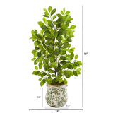 36” Ficus Artificial Tree in Floral Planter