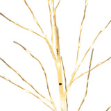 36" Pre-Lit Artificial White Birch Branches with 150 Warm White LED Lights - Set of 2