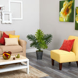 38” Philodendron Artificial Plant in Decorative Tin Planter (Real Touch)