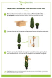 4’ Artificial Topiary Cedar Tree UV Resistant (Indoor/Outdoor) - Set of 2
