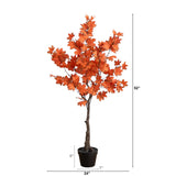 4' Autumn Rustic Maple Artificial Fall Tree