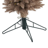 4’ Champagne Pencil Artificial Christmas Tree with 150 (multifunction) Clear LED Lights
