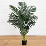 4’ Double Stalk Golden Cane Artificial Palm Tree