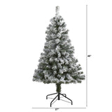 4' Flocked West Virginia Fir Artificial Christmas Tree