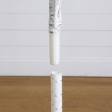 4' 6' 8' Pre-Lit Artificial White Birch Trees with LED Lights - Set of 3