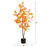4' Artificial Autumn Oak Tree