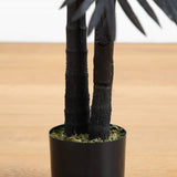 4' Artificial Halloween Black Golden Cane Tree