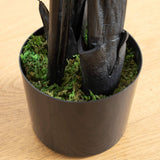 4' Artificial Halloween Black Traveler's Palm Tree