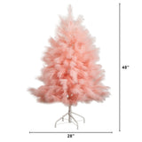 4' Artificial Pink Pampas Grass Christmas Tree