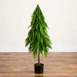 4' Artificial Real Touch Down Swept Norfolk Pine Tree with Natural Look