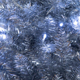 4' Artificial Silver Christmas Tree with 130 Cool White LED Lights