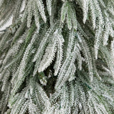 4' Artificial Pre-Lit Flocked Down Swept Christmas Tree with 110 Warm White LED Lights