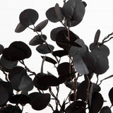 4' Pre-Lit Artificial Halloween Black Eucalyptus Tree with 160 Orange & Purple LED Lights