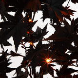 4' Pre-Lit Artificial Halloween Black Maple Tree with 180 Orange & Purple LED Lights
