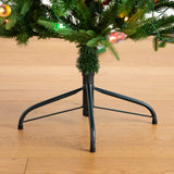 4' Pre-Lit Artificial Luxembourg Pine Christmas Tree with 120 Multicolored Traditional Bulb LED Lights