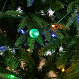 4' Pre-Lit Artificial Luxembourg Pine Christmas Tree with 120 Multicolored Traditional Bulb LED Lights