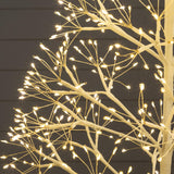 4' Pre-Lit Artificial White  Starburst Tree with 800 Fairy Warm White LED Lights