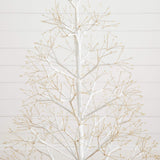 4' Pre-Lit Artificial White  Starburst Tree with 800 Fairy Warm White LED Lights