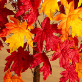 4' Pre-Lit Autumn Weeping Maple Artificial Fall Tree with 180 Warm White LED Lights