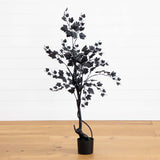 4’ Artificial Halloween Black Maple Tree