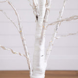 4’ Pre-Lit Artificial White Birch Tree with 240 Color Changing LED Lights