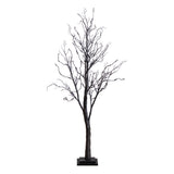 4’ Pre-Lit Halloween Deluxe Black Twig Artificial Tree with 81 Orange & Purple LED Lights