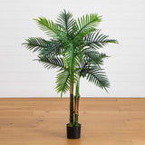 4' UV Resistant Artificial Double Robellini Palm Tree (Indoor/Outdoor)
