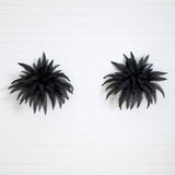 40" Artificial Halloween Black Boston Fern - Set of 2