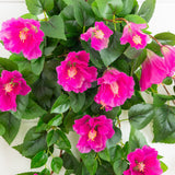 41" UV Resistant Artificial Hibiscus Hanging Plant (Indoor/Outdoor) - Set of 2