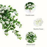 41" UV Resistant Artificial Hydrangea Hanging Plant (Indoor/Outdoor) - Set of 2