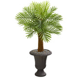 42” Robellini Palm Artificial Tree in Decorative Brown Urn