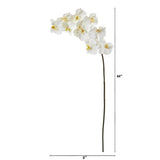 44” Phalaenopsis Orchid Artificial Flower (Set of 6)