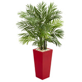 4.5’ Areca Plam Artificial Tree in Red Planter