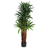 4.5’ Dracaena Artificial Tree with Natural Trunk
