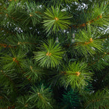 4.5’ Green Valley Pine Artificial Christmas Tree with 100 Warm White LED Lights and 201 Bendable Branches in Decorative Urn
