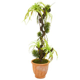 45” Tillandsia Artificial Plant in Terra-Cotta Planter