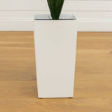 4.5’ UV Resistant Artificial Grass Plant in White Tower Planter (Indoor/Outdoor)