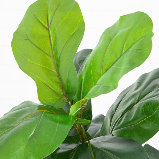 45" Artificial Giant Leaf Fiddle Leaf Fig Tree in Decorative Planter