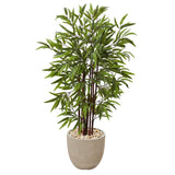 47” Bamboo Artificial Tree in Sandstone Planter