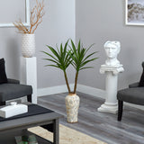 47” Double Yucca Artificial Plant in Designer Planter