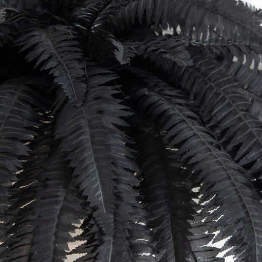 48" Artificial Halloween Black Boston Fern - Set of 2