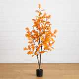 5' Artificial Autumn Oak Tree