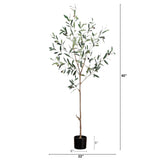 5’ Artificial Slim Minimalist Olive Tree