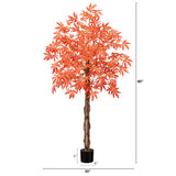 5’ Autumn Vibrant Maple Artificial Fall Tree