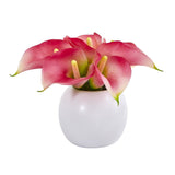 5” Calla Lily Artificial Arrangement in Vase (Set of 2)