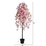 5' Artificial Pink Cherry Blossom Tree
